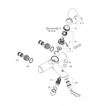 Baterie cada-dus Hansgrohe, Talis Select S, crom